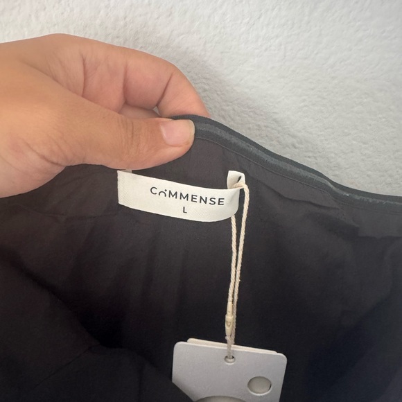 Commense strapless pleated dress. Size Large. Black and white. NWT. - Picture 4 of 4